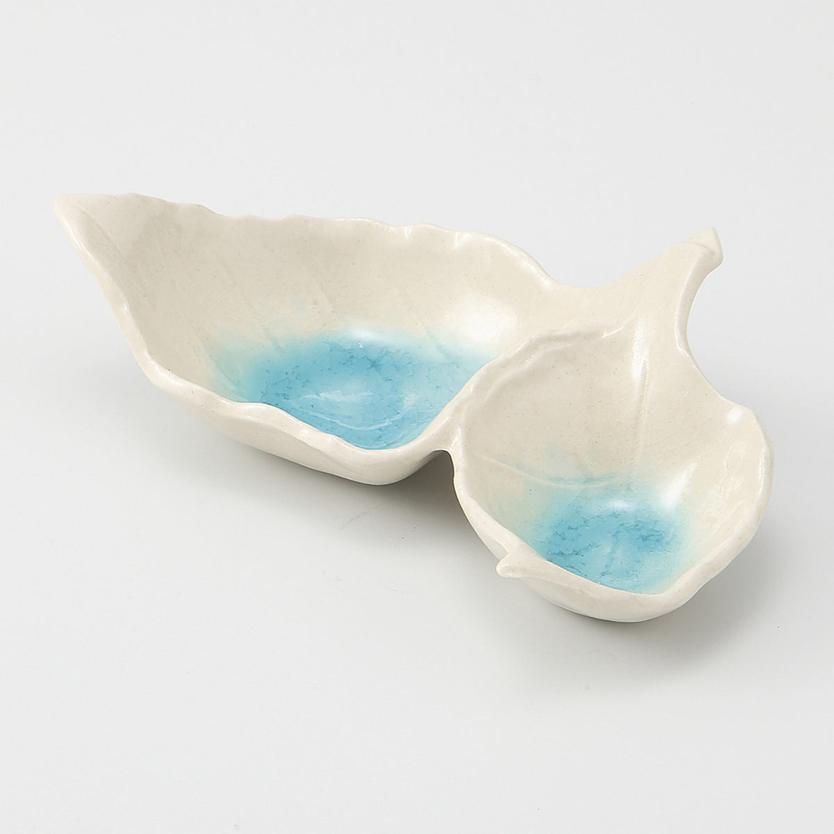 白雲 双葉小付 13.7×8.4×4.4cm