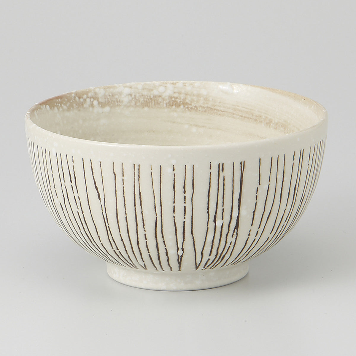 白彫十草 茶漬碗 13.1×7.3cm