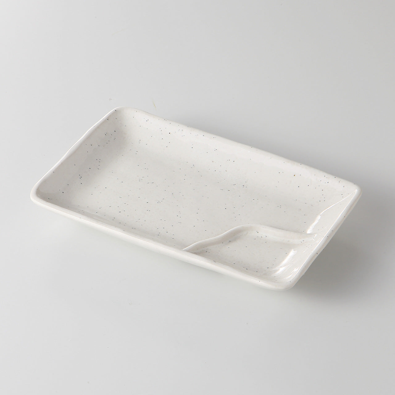 白粉引 6寸仕切皿 17×11.2×2.5cm