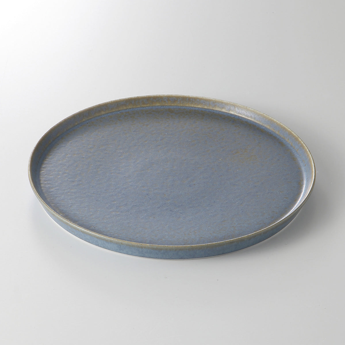 窯変ブルー 丸皿L 25.4×1.8cm