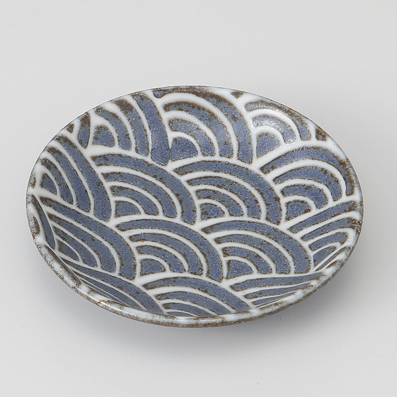 嵐山波 3.3丸皿 10×2cm