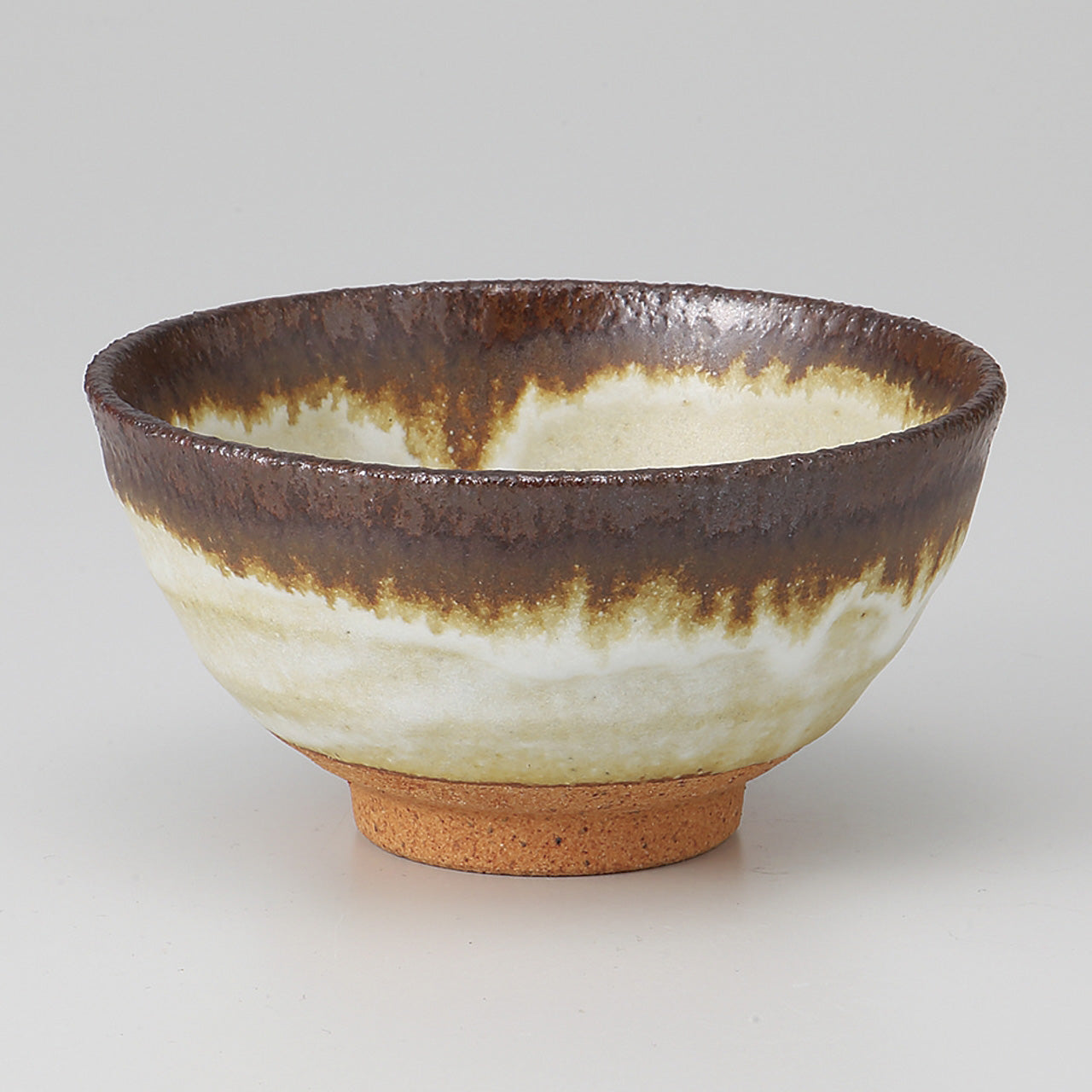 渕錆白唐津 丸茶碗 12×6cm