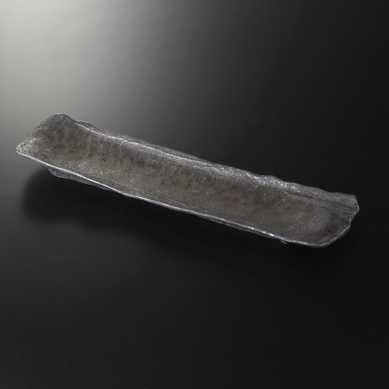熔岩流 尺3寸長皿 41.8×10.3×3.5cm
