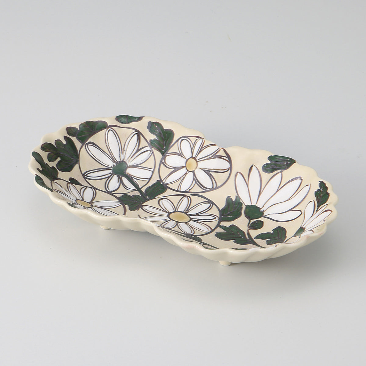 菊花 輪花つなぎ鉢 18×10.6×3.3cm