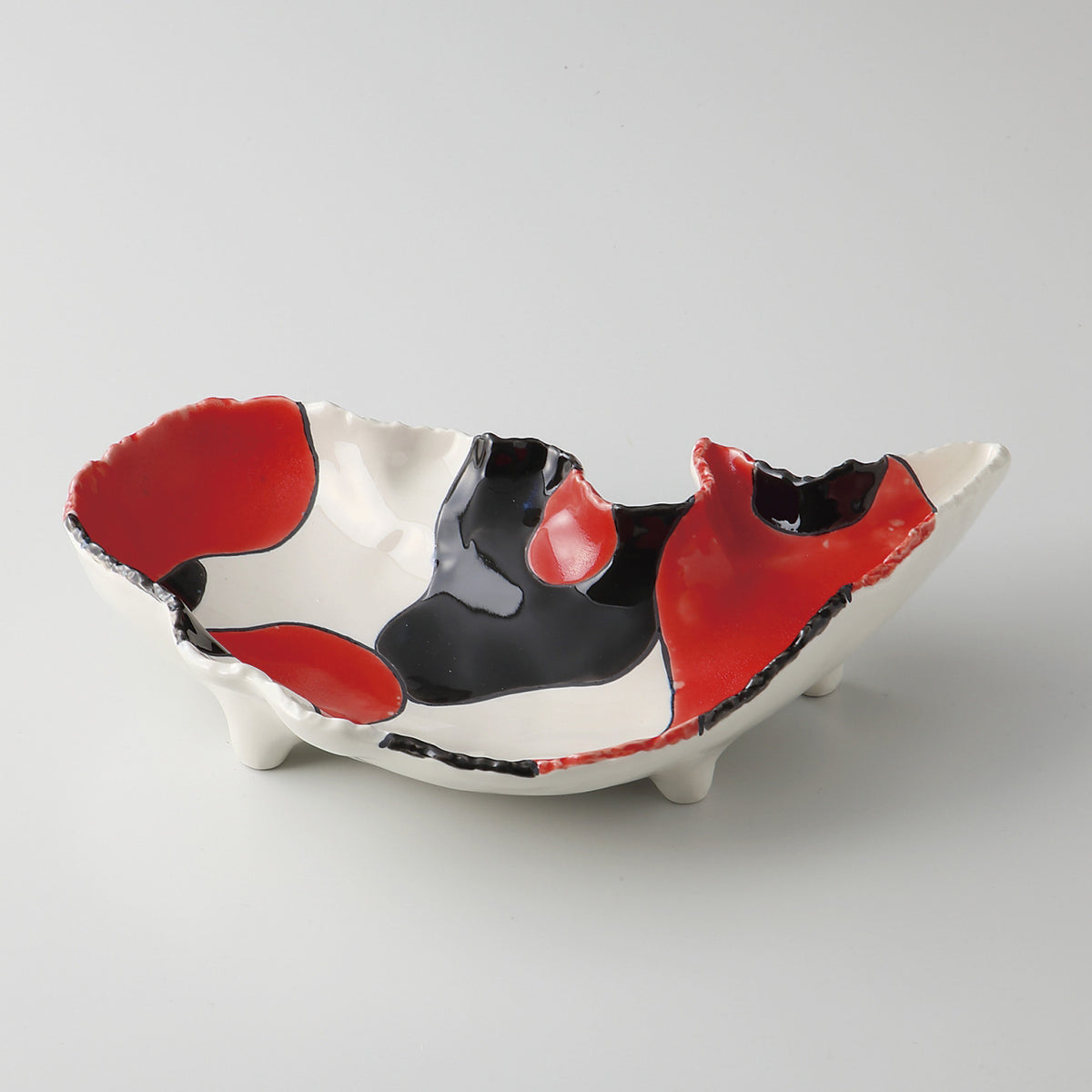 錦鯉 魚型盛鉢 29.5×18×5.5cm