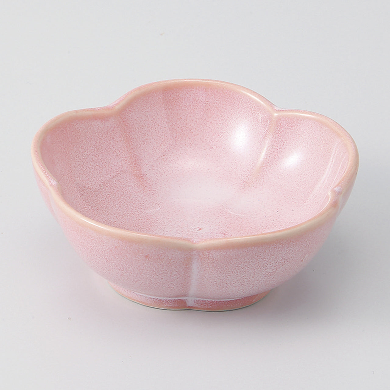 乳白ピンク 花型小付 7.5×3.2cm
