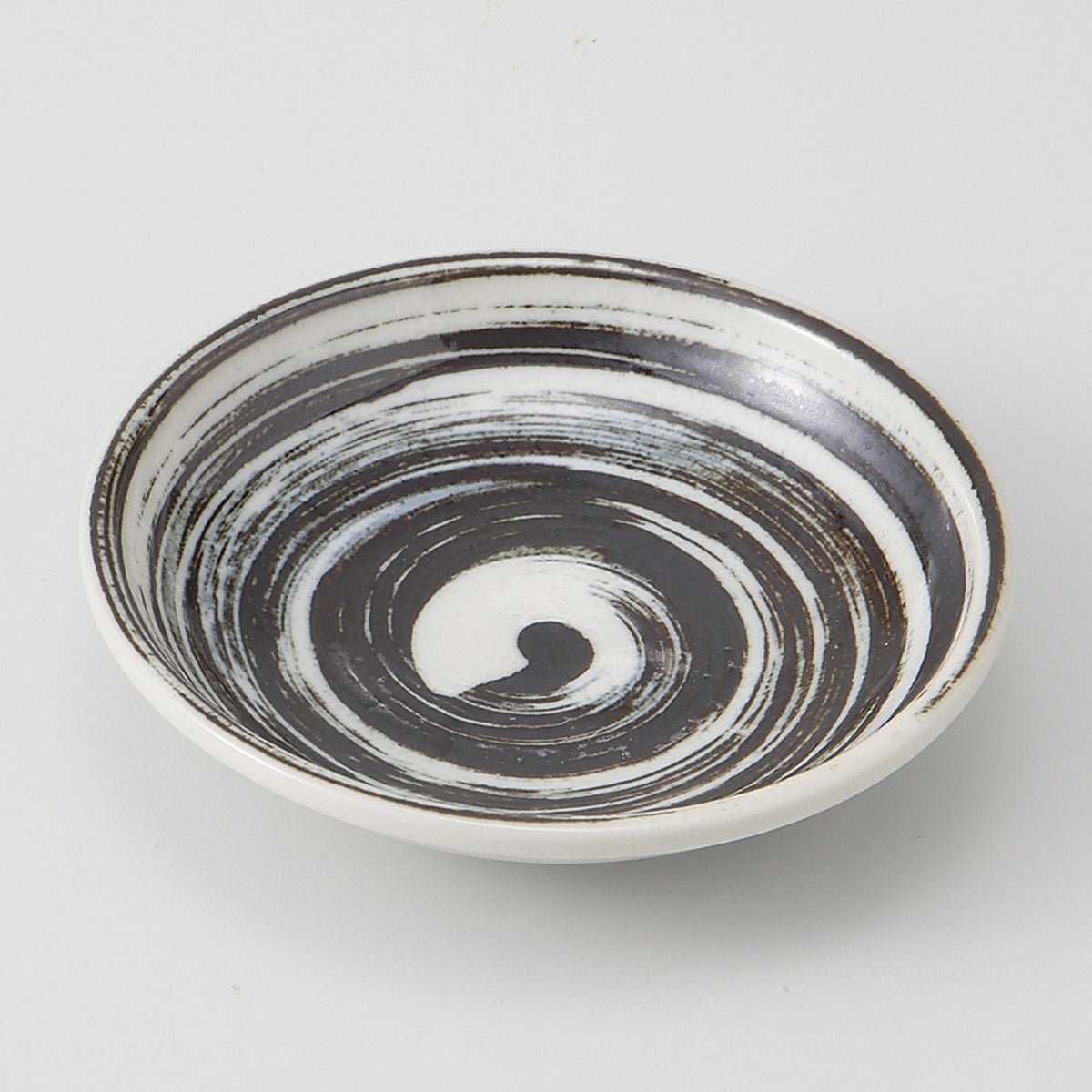 白刷毛黒サビ 3.5皿 9.5×1.5cm