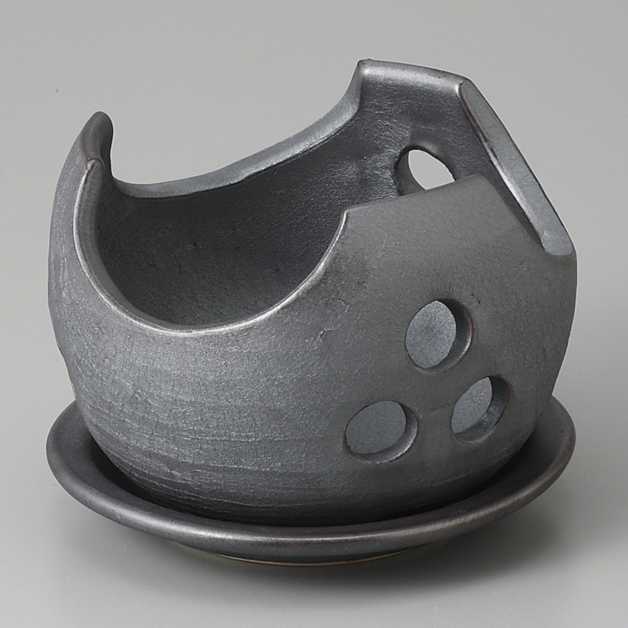 いぶし 丸型受皿 11.5×2cm