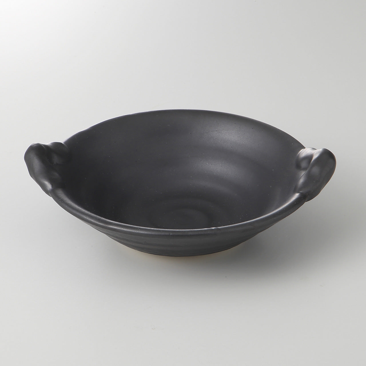 黒釉 手付浅鍋 17.7×15.5×5.5cm