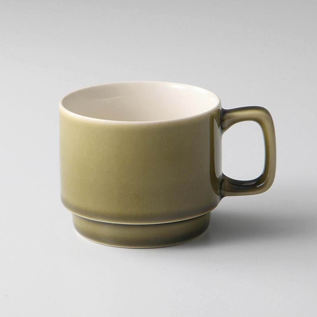 若草オリベ スタックコーヒーカップ [ マグ・スープカップ ] 11.3×8.2×6.9cm 260cc