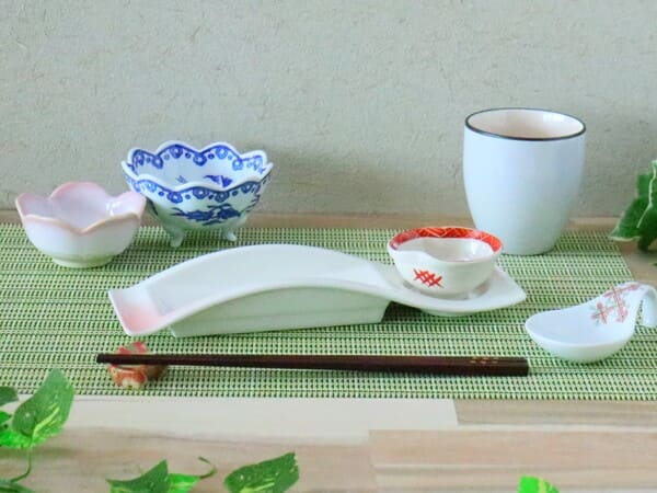 美濃焼 ピンク吹2ピースウェーブ皿 [ 正角・変形皿 ] 約25.4×8×3.6cm