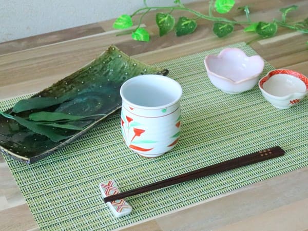 美濃焼 花万歴湯呑 ( 大 ) [ 湯呑・カップ ] 約255cc