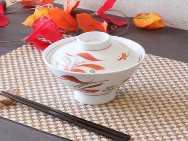 美濃焼 舞小花 ( 強化 ) のり茶 [ ライス丼 ] 約14.8×9.4cm