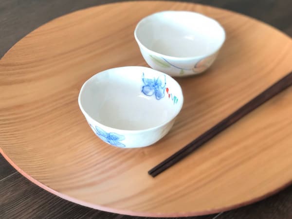 美濃焼 胡蝶花小付 ( 強化磁器 ) [ 珍味・小付 ] 9.8×4.1cm