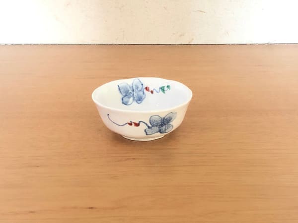 美濃焼 胡蝶花小付 ( 強化磁器 ) [ 珍味・小付 ] 9.8×4.1cm