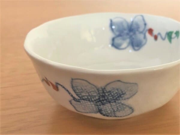 美濃焼 胡蝶花小付 ( 強化磁器 ) [ 珍味・小付 ] 9.8×4.1cm