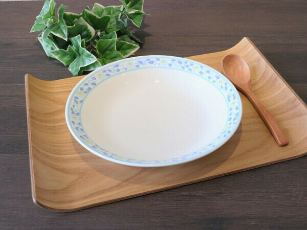美濃焼 ミントフラワー9"カレースープ [ スープ皿 ] 22.3×3.8cm