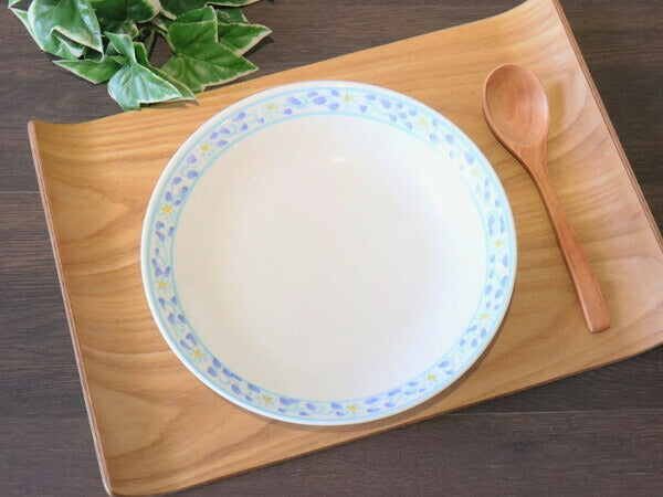 美濃焼 ミントフラワー9"カレースープ [ スープ皿 ] 22.3×3.8cm