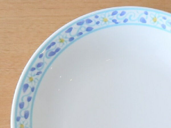 美濃焼 ミントフラワー9"カレースープ [ スープ皿 ] 22.3×3.8cm