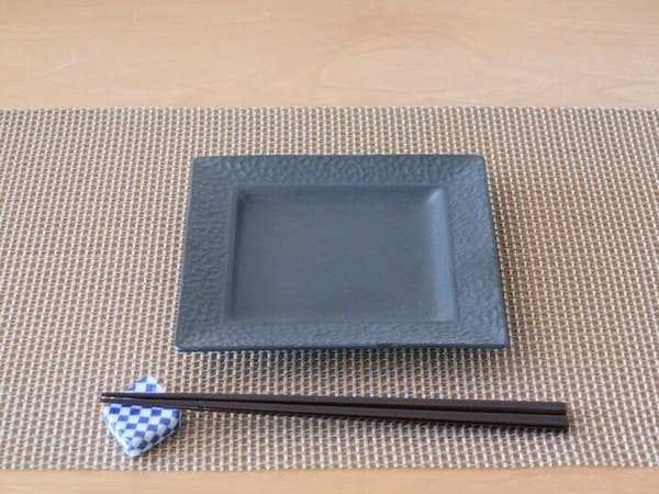 美濃焼 ロダン ( 黒 ) [ 中皿 ] 16.3×16.4×2cm