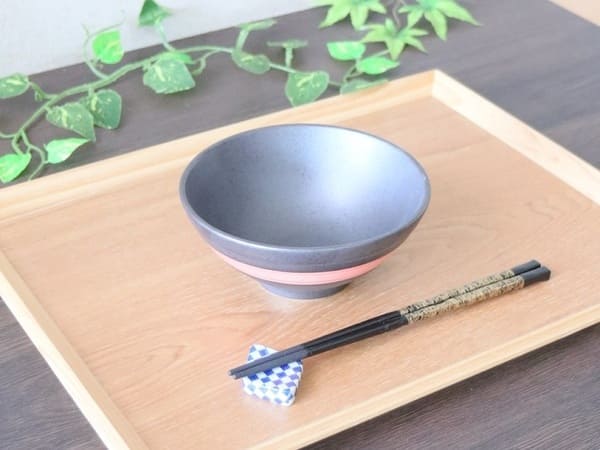 美濃焼 赤ライン 5寸反丼 [ 丼 ] 約15.2×6.6cm