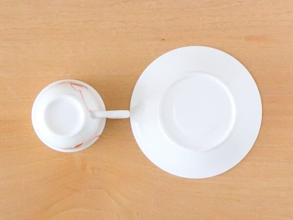 美濃焼 蝶花 反コーヒー碗皿 [ カップ＆ソーサー ] 約190cc