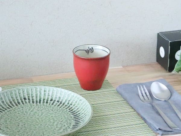 美濃焼 カトレア ( 赤 ) [ 湯呑・カップ ] 約260cc