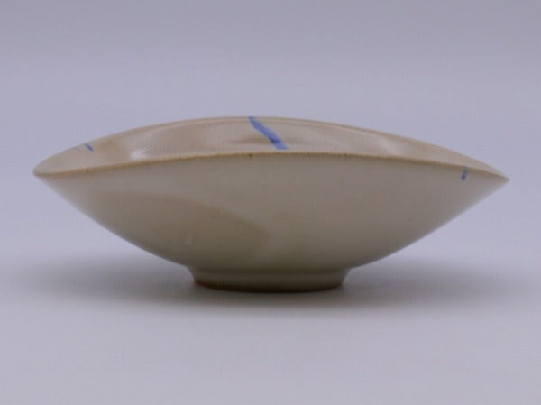 美濃焼 藍茶散し 楕円鉢 [ 小鉢 ] 15.5×13.8×5cm