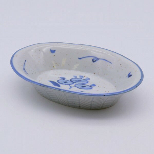 美濃焼 饅頭菊 楕円小鉢 [ 小鉢 ] 15×10.7×3.1cm