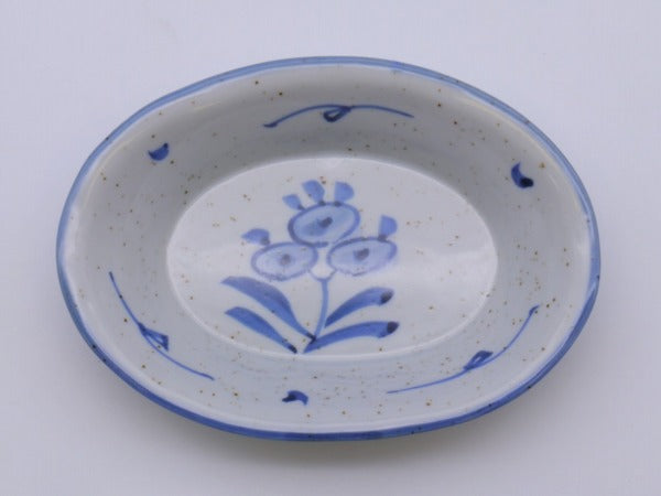 美濃焼 饅頭菊 楕円小鉢 [ 小鉢 ] 15×10.7×3.1cm