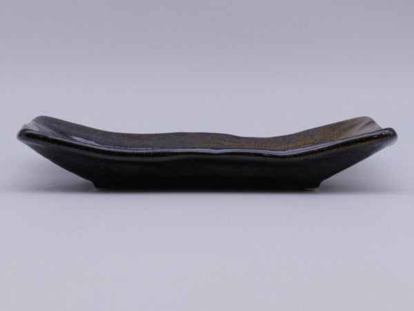 美濃焼 金結晶 焼物皿 [ 焼物皿 ] 21.7×11.5×3.7cm