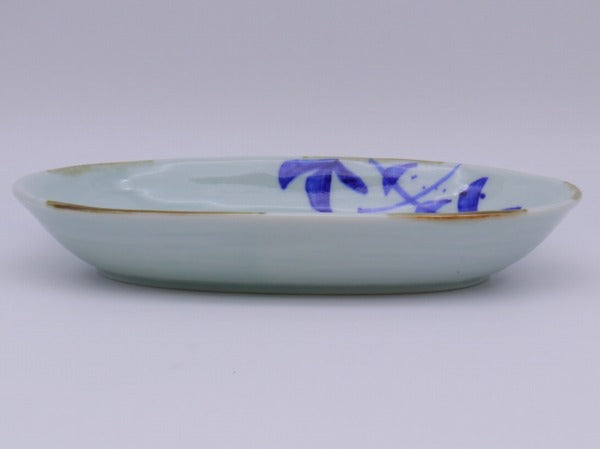 美濃焼 青蘭楕円鉢 [ 大鉢 ] 26.5×16.3×4.2cm