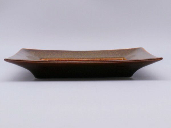 美濃焼 アメ結晶 リム8.0正角皿 [ 大皿 ] 25.7×25×3.7cm