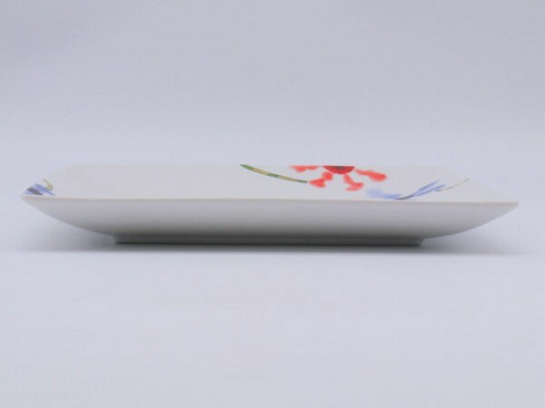 美濃焼 青赤花 9.0正角皿 [ 大皿 ] 26.5×26×3cm